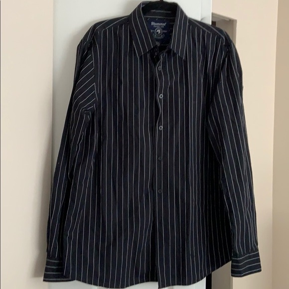2/$25 Bluenotes Men’s Striped Dress Shirt - Picture 1 of 5